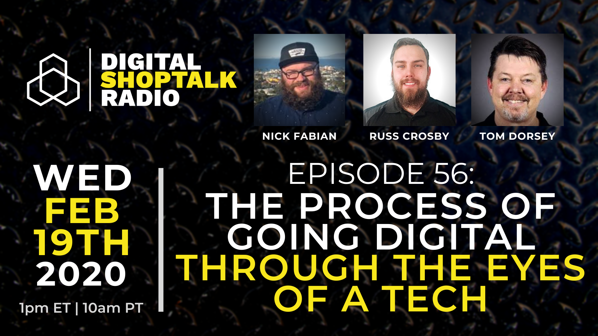 Ep.-56-Feb-19 Promotional Graphic Digital Shop Talk Radio Episode 56.