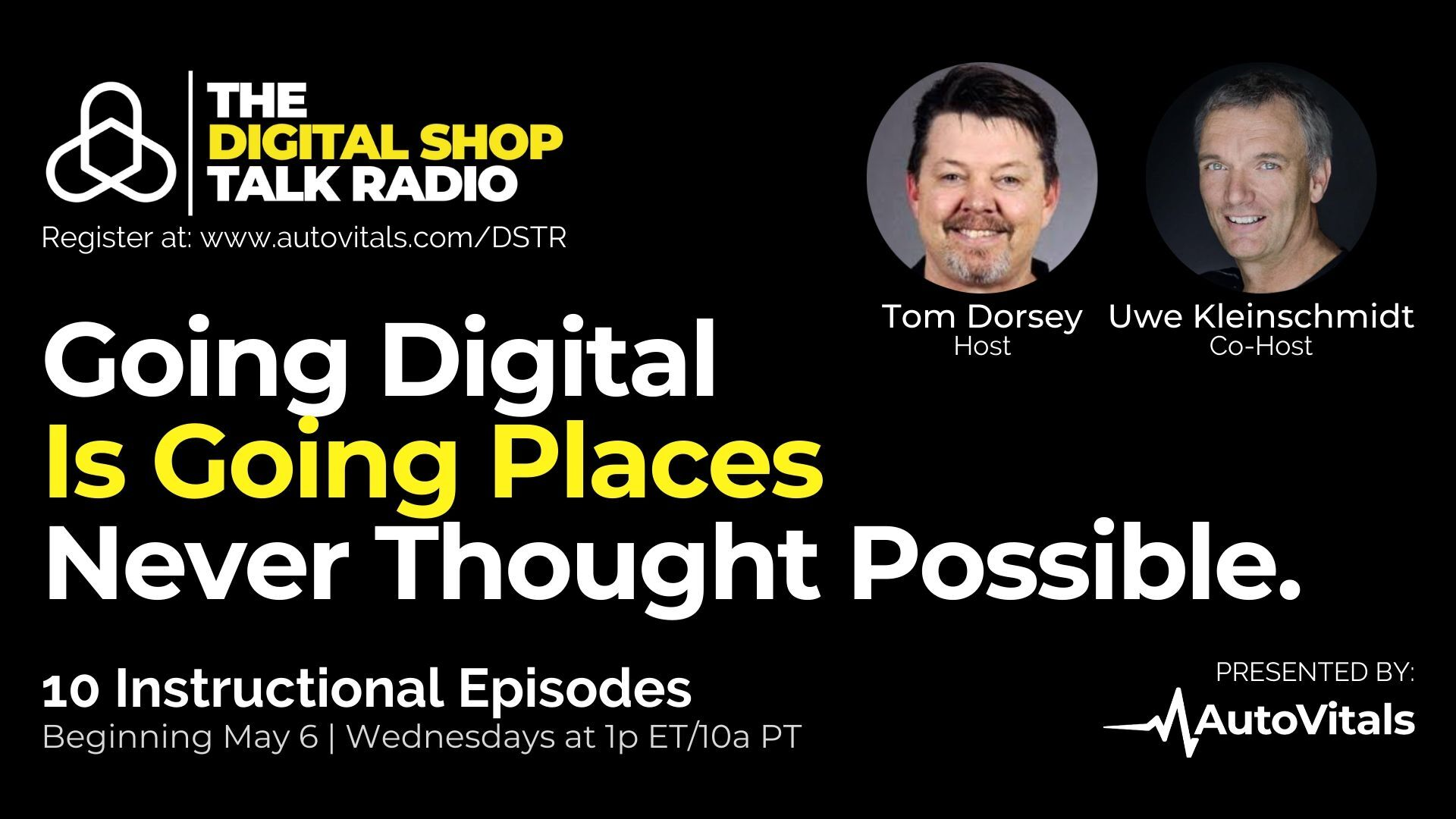 Going-Digital-is-DSTR Promotional Graphic Digital Shop Talk Radio.
