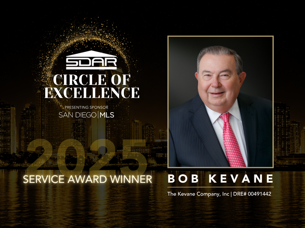 The 2025 SDAR Service Award recipient - Bob Kevane