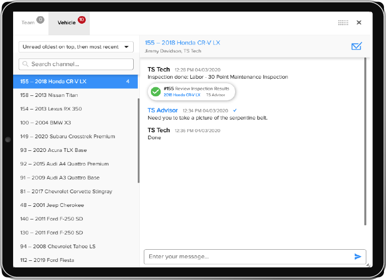 techvehiclechat1 DVI Internal Chat Center.
